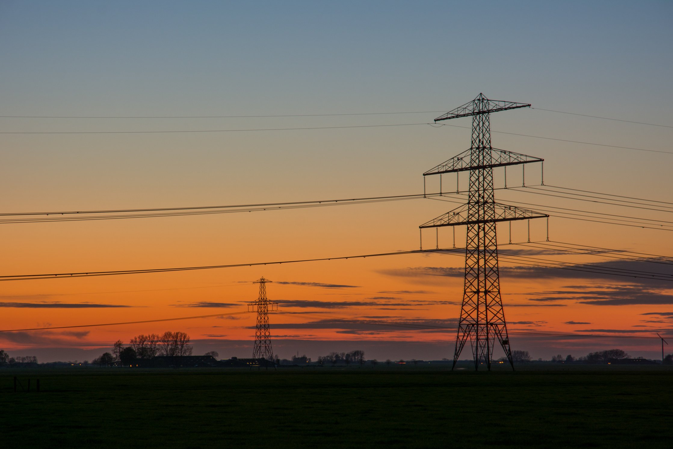 Silhouette of Electric Tower